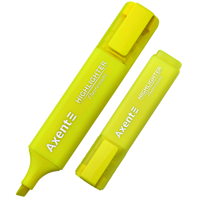 Маркер Axent Highlighter 2537-08-A, 1-5 мм, клиноподібний, жовтий